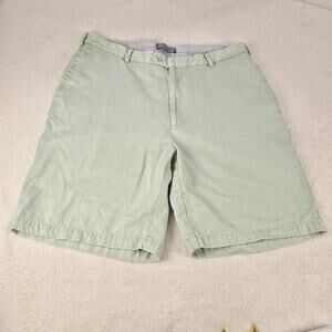 Peter Millar Men's Size 36 Pima Cotton Flat Front‎ Golf Chino Shorts Lime Green
